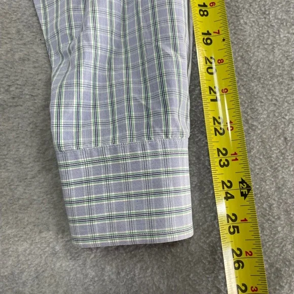 UNTUCKit Mens XL Long Sleeve Button Down Shirt Plaid Cotton Blue Green Cotton - Picture 8 of 13